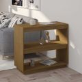 vidaXL Knižnica medovo-hnedá 80x35x71 cm borovicový masív