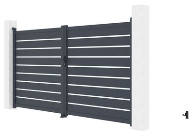 Brána G21 Reno 350x176 cm dvojkrídlová, antracitová