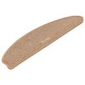 vidaXL Schodové rohože 15 ks 65x21x4 cm svetlohnedé polkruhové veľké