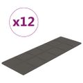 vidaXL Nástenné panely 12 ks tmavosivé 90x30 cm zamat 3,24 m²