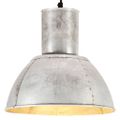 vidaXL Závesná lampa 25 W, strieborná, okrúhla 28,5 cm E27