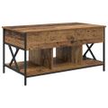 vidaXL Konferenčný stolík Staré drevo 100 x 55 x 48.5 cm