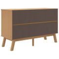vidaXL Komoda OLDEN, hnedá 114x43x73,5 cm, borovicový masív