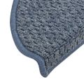 vidaXL Kobercové nášľapy na schody 15 ks modré 65x21x4 cm