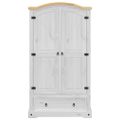 vidaXL Šatník Corona biely 102x52x186 cm borovicový masív