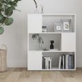 vidaXL Knižnica/deliaca stena biela 80x24x94 cm drevotrieska