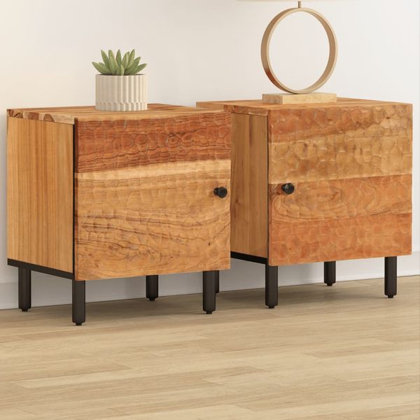 vidaXL Nočné stolíky 2 ks 40x33x46 cm akáciový masív