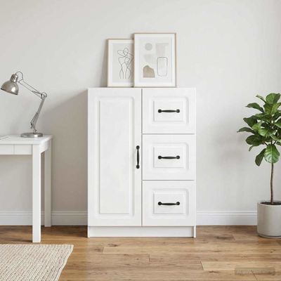 vidaXL Servírovacia skriňa Biela 66 x 34,5 x 87 cm Kompozitné drevo