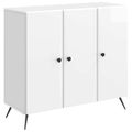 vidaXL Servírovacia skriňa Biela s vysokým leskom 89 x 34,5 x 80 cm