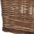 vidaXL Kôš na zadný nosič bicykla s krytom 55x31x36 cm, prírodná vŕba
