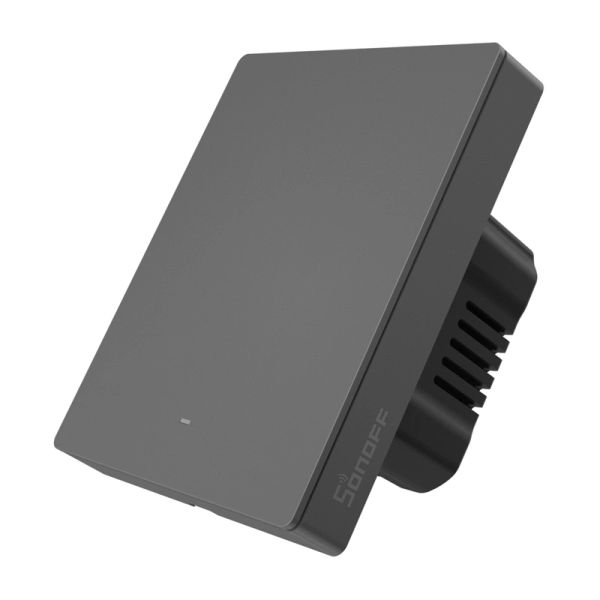 Inteligentný WiFi nástenný spínač SONOFF M5-1C-80 (1-kanálový, do rámu, grafitový)