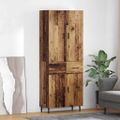 vidaXL Highboard 2 ks Staré drevo 69,5 x 34 x 180 cm Kompozitné drevo