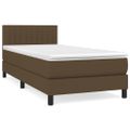 vidaXL Boxspring posteľ s matracom tmavohnedá 100x200 cm látka