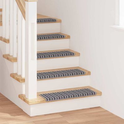 vidaXL Samolepiace schodové rohože 15 pcs Sivá 65 x 21 x 4 cm
