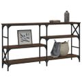 vidaXL Konzolový stolík hnedý dub 150x29x76,5 cm kompozitné drevo
