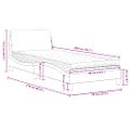 vidaXL Posteľ s matracom Dover modrý 90x200 cm zamat