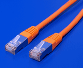 FTP patchkabel kat. 5e, 0,5m, oranžový