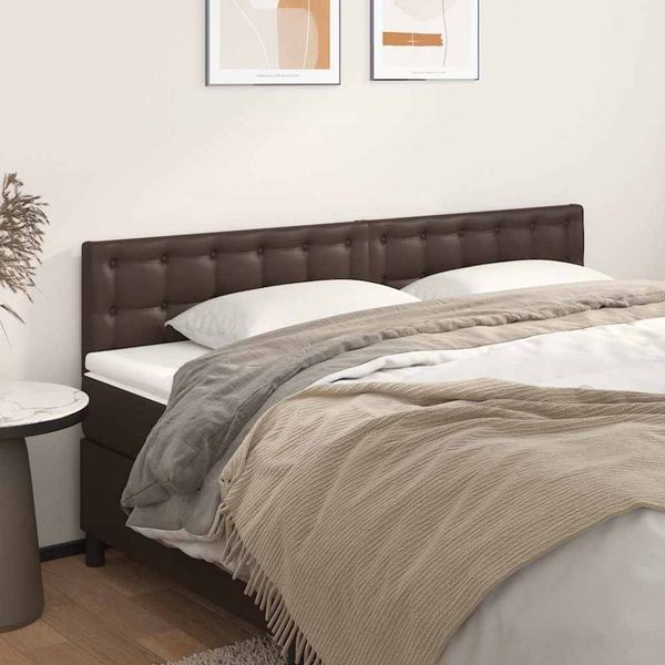 vidaXL Čelá postelí hnedé 200x5x78/88 cm umelá koža