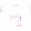 vidaXL Parapety 2 ks neošetrené 70x15x2 cm masívne dubové drevo