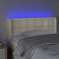 vidaXL Čelo postele krémové 93x16x78/88 cm umelá koža