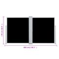 vidaXL Zaťahovacia dvojitá bočná markíza na terasu 170x600 cm, čierna