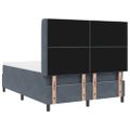 vidaXL Posteľ s pružinovým rámom Tmavo šedá 160 x 200 cm Zamat
