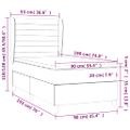 vidaXL Posteľný rám boxsping s matracom tmavozelený 90x190 cm zamat