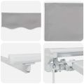 vidaXL Rám markízy Svetlosivá 350 x 200 cm Polyester s PU povrchom