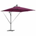 vidaXL Slnečník Bordeaux červená 249 x 249 x 250 cm Polyester a hliník
