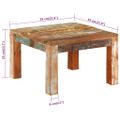 vidaXL Konferenčný stolík 55x55x35 cm masívne recyklované drevo