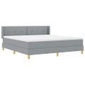 vidaXL Posteľ s pružinovým rámom Svetlosivá 200 x 180 cm látka