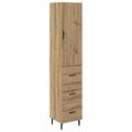 vidaXL Highboard Remeselný dub 34,5 x 34 x 180 cm Kompozitné drevo