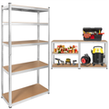 Kovový úložný regál Atos RB-1251 180x90x40 cm strieborný