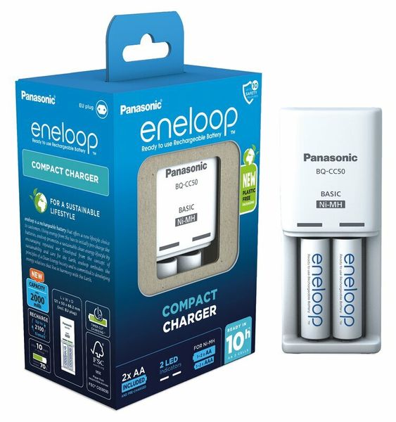 K-KJ50MCD20E Panasonic Eneloop EKO nabíjačka BQ-CC50 + 2x nabíjateľné batérie R6/AA 2000 mA