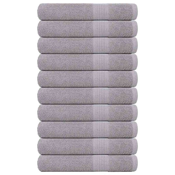 vidaXL Saunové osušky FROGN 10 ks sivé 80x200 cm 360 g/m²