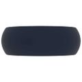 vidaXL Luxusné umývadlo, okrúhle, matné tmavomodré 40x15 cm, keramika