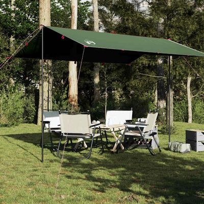 vidaXL Kempingová plachta zelená 360x294 cm vodotesná