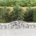 vidaXL Oblúkový gabiónový kôš 9 ks 300x30x40/60 cm pozinkované železo