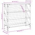 vidaXL Regál na topánky čierny 90x30x85 cm kompozitné drevo