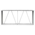 vidaXL Záhradná kôlňa na drevo galvanizovaná oceľ 330x84x152 cm sivá