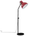 vidaXL Podlahová lampa 25 W šmuhovaná červená 30x30x90-150 cm E27