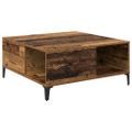 vidaXL Konferenčný stolík Staré drevo 80 x 80 x 36,5 cm