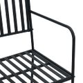 vidaXL Záhradná lavička 2 -Seater 103,5 x 51,5 x 90 cm Oceľ Čierna