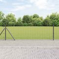 vidaXL Zvarené drôtené pletivo s betónovým základom 100 x 0,4 m Sivá