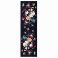 vidaXL Kuchynský koberec Čierna 150 x 45 cm Zamat