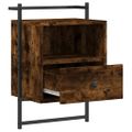 vidaXL Nočné skrinky nástenné 2 ks dymový dub 40x30x61cm kompoz. drevo