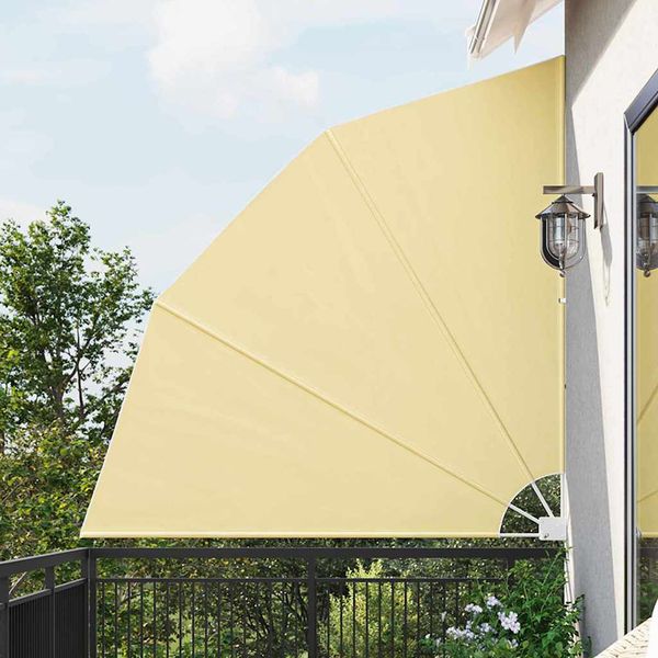 vidaXL Záclona na balkónové súkromie 210 x 210 cm Polyester Piesková