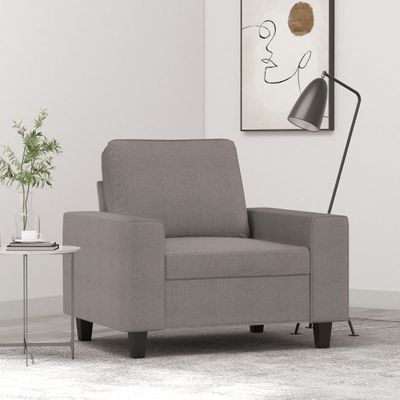 vidaXL Jednomiestna pohovka, sivohnedá 60 cm, látka