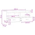 vidaXL TV skrinka 100 x 33 x 47 cm Staré drevo Kompozitné drevo