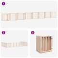 vidaXL Brána pre psa s dverami skladacia 15panely 750cm topoľové drevo